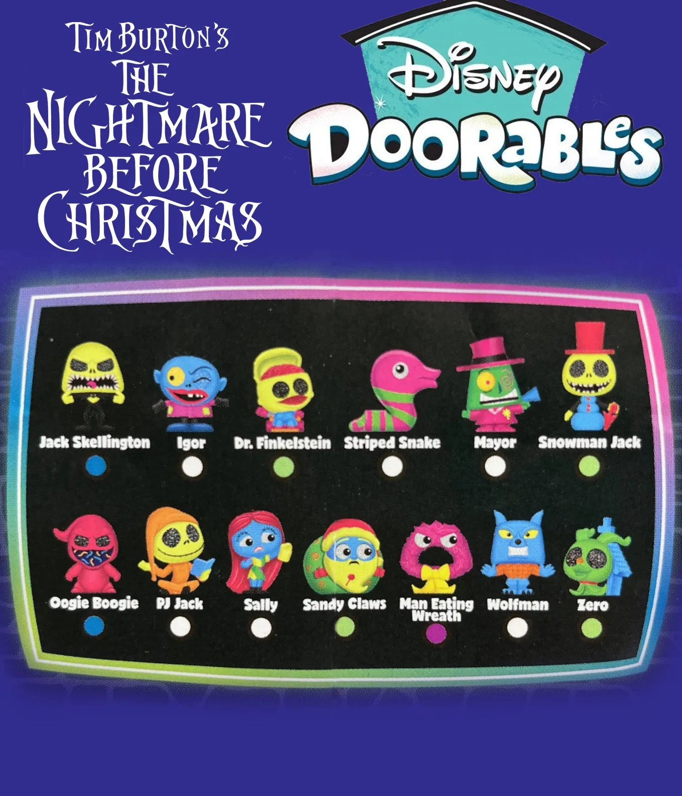 Disney Doorables - Mini Peek - Nightmare Before Christmas - Series 2 (Blacklight)